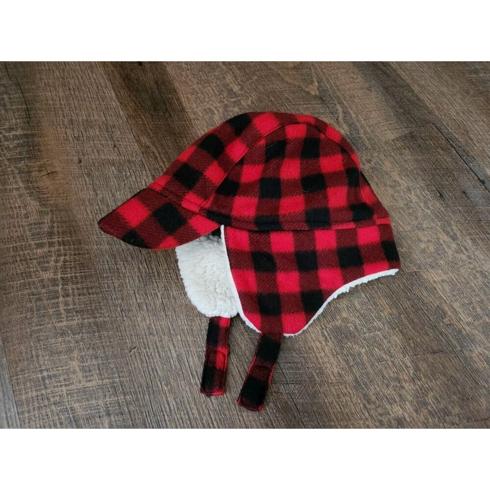 Wonder Nation Red Plaid Trapper Hat For Kids